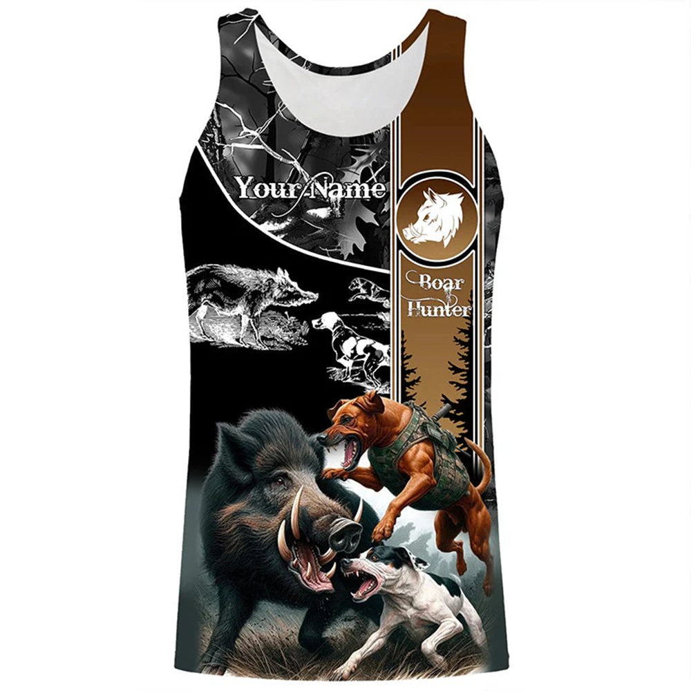 Wildman Hunting & Outdoor Robertson Photos - Débardeur personnalisé Boar Hunter pour hommes,