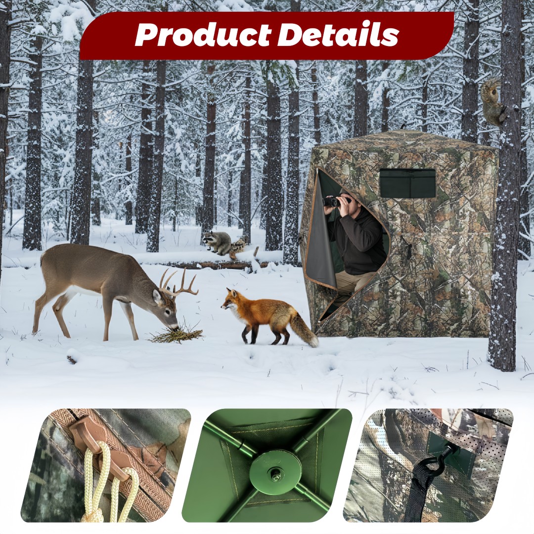 Hunting Outdoor - Abri de chasse camouflage pop-up facile