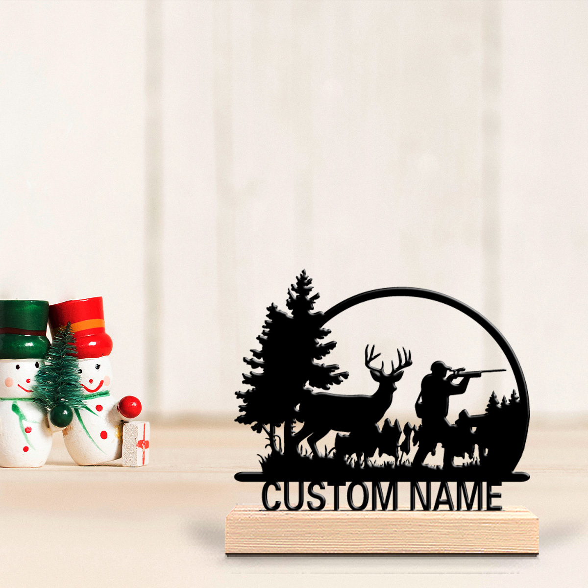 1 pièce, Statue en métal perso - Hunting Outdoor Christmas Decorations avis et prix